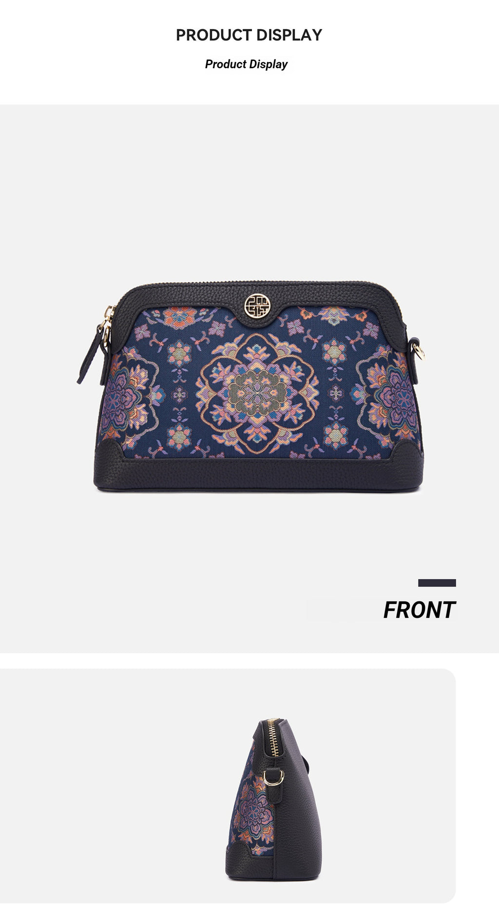 The "Midnight Lotus" Mini Tote – Song Brocade Edition