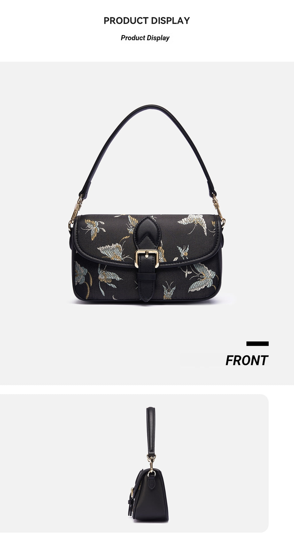 The "Gilded Butterfly" Shoulder Bag – Song Brocade Edition