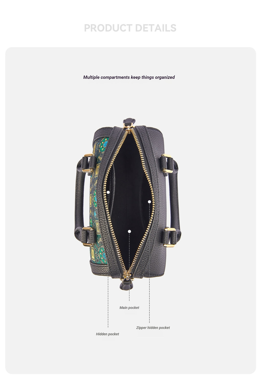 The "Prosperity" Boston Bag – Song Brocade Edition