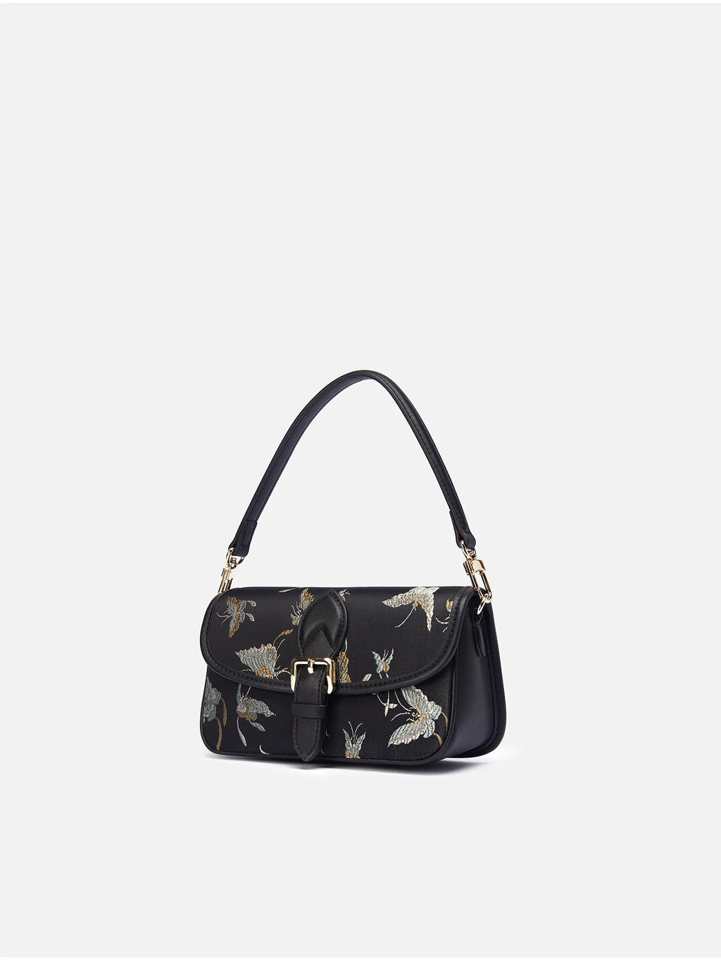 Gilded Butterfly Song Brocade Shoulder Bag