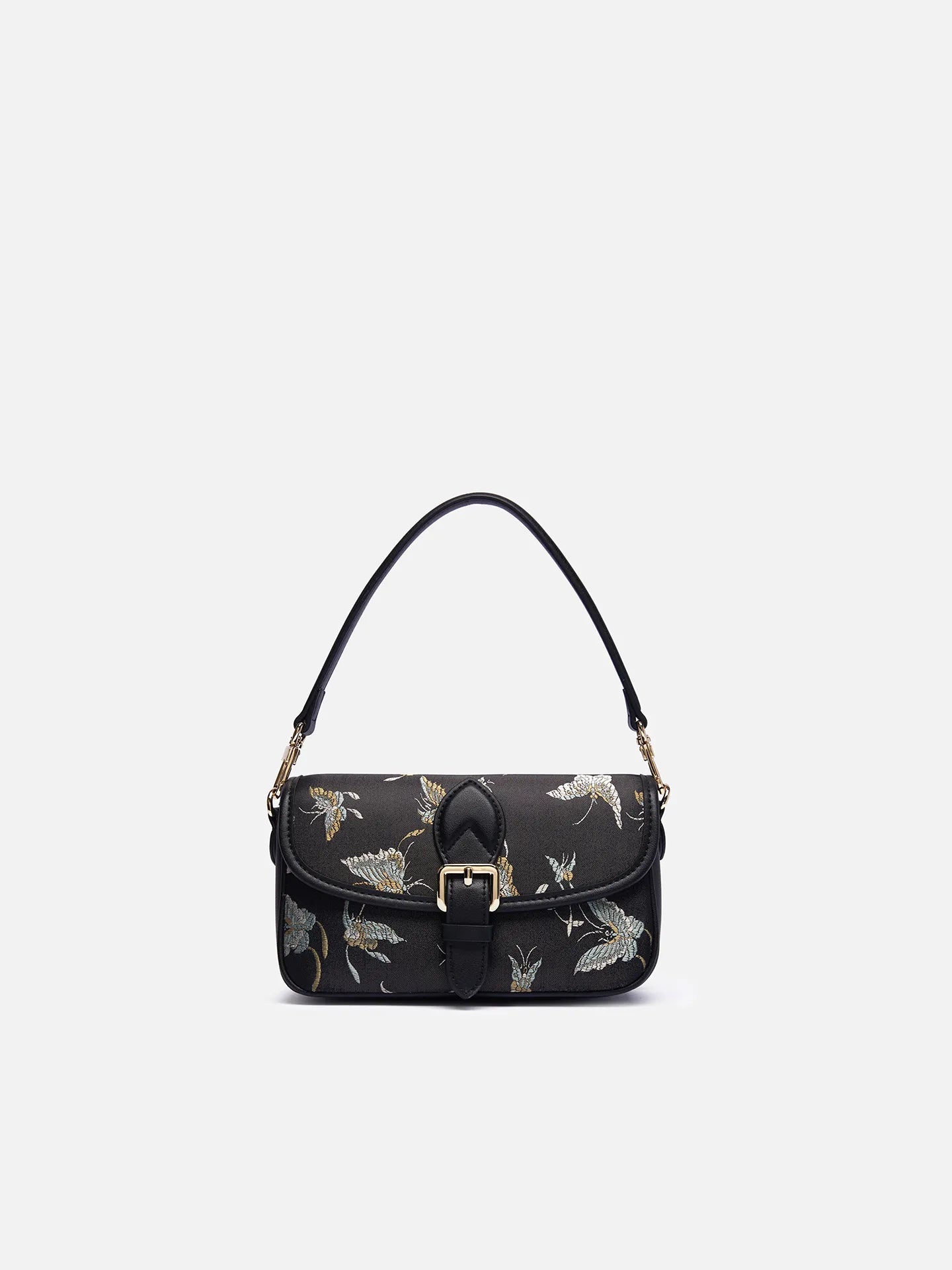 Gilded Butterfly Song Brocade Shoulder Bag