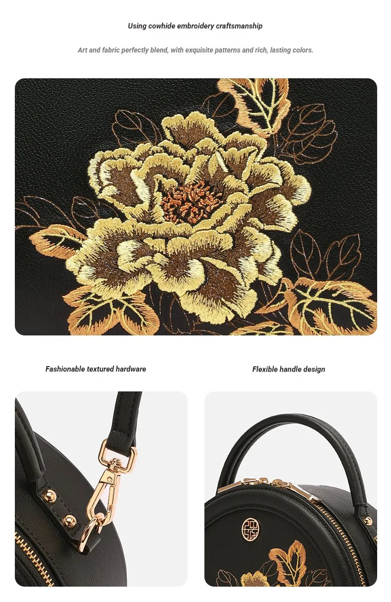 Royal Peony Circle Bag